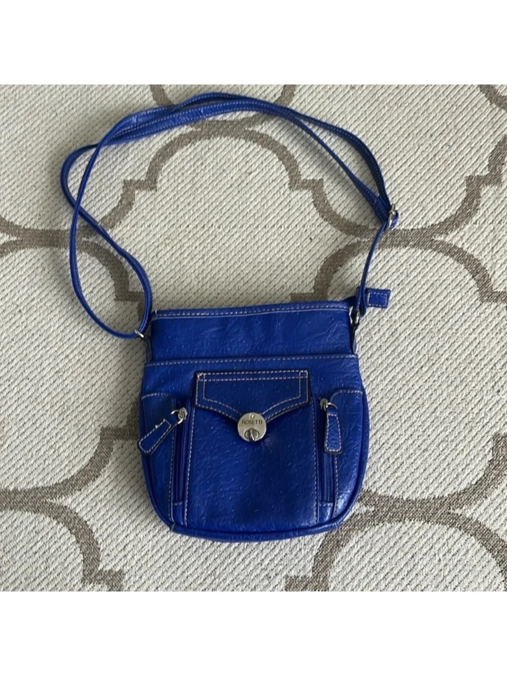 Royal Blue Crossbody Bag with Front Pocket